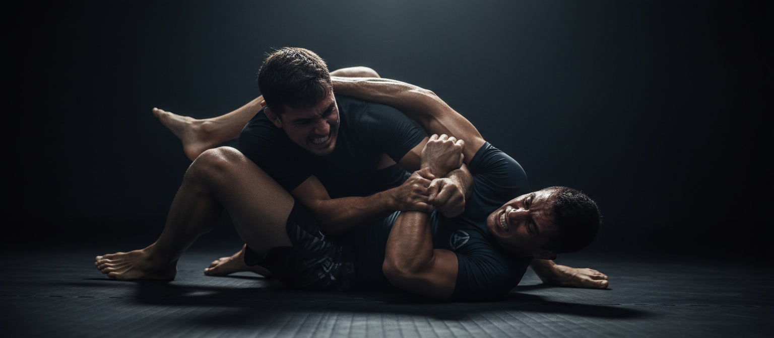 A_dramatic_and_intense_scene_of_a_Brazilian_Jiu-Jitsu_no-Gi_armbar_submission_sh-0